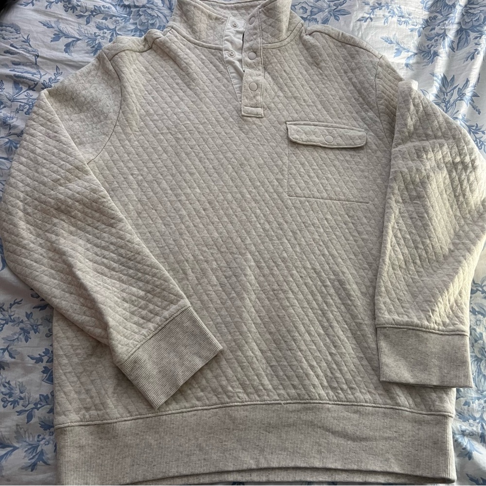 Goodfellow & Co Quilted Quarter Pull Over Sweatshirt